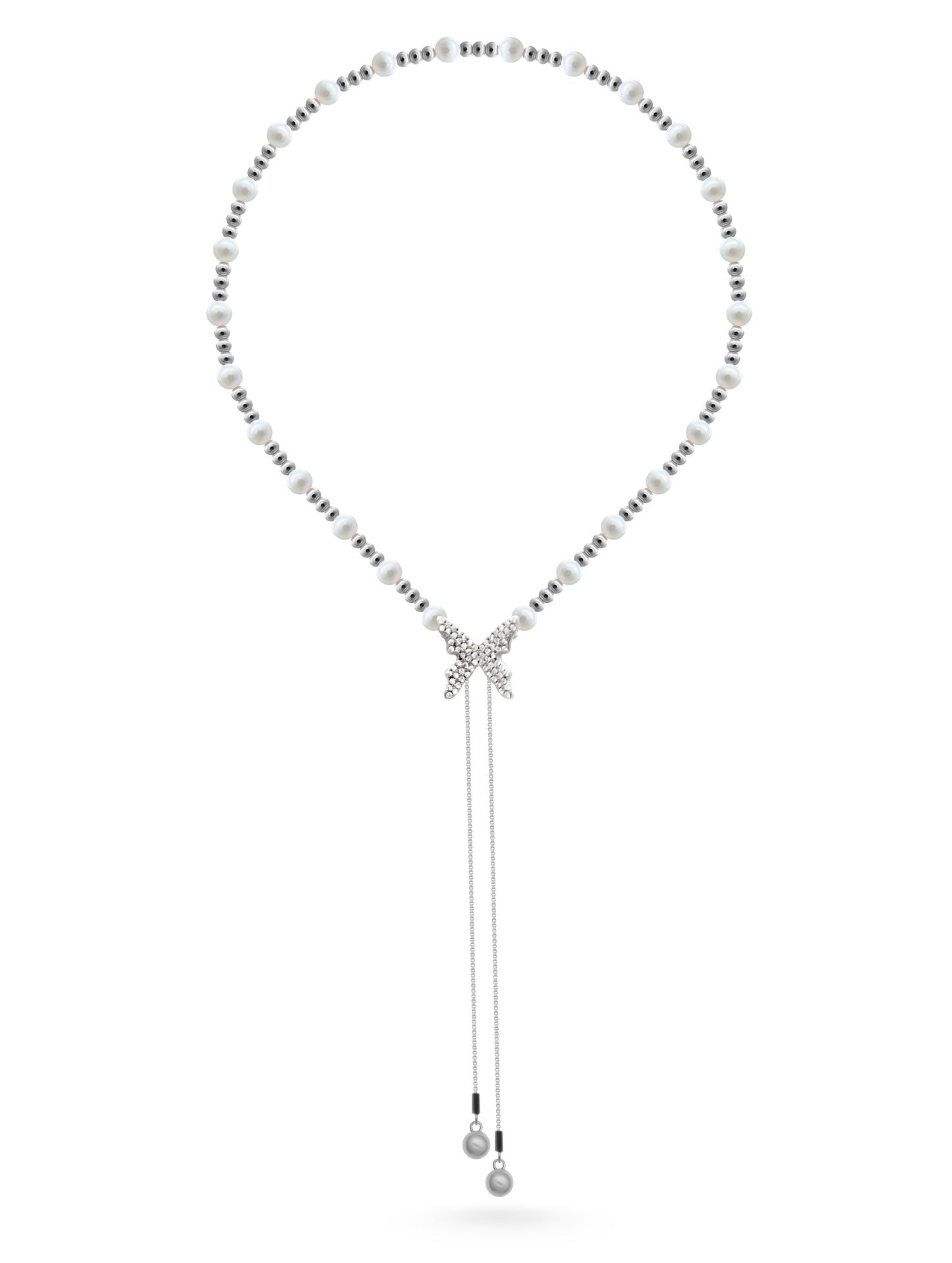 "925 Sterling Silver Charm Chain Necklace"