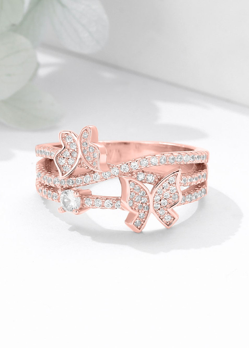 Divine Butterflies 925 Sterling Silver Women Ring