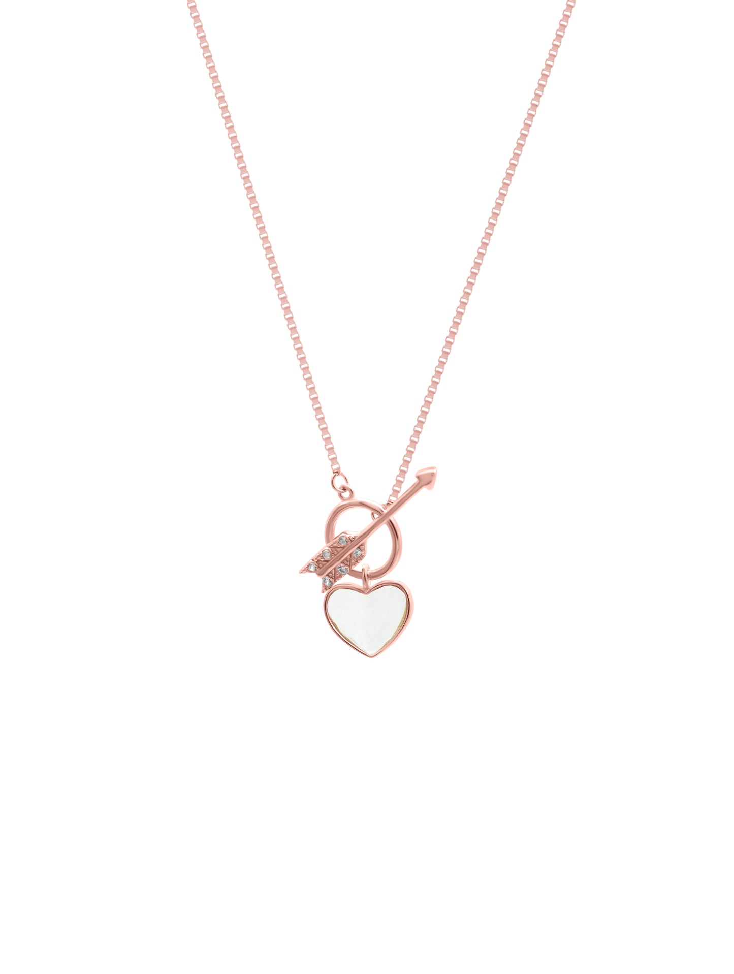 Silver Heart And Arrow Pendant