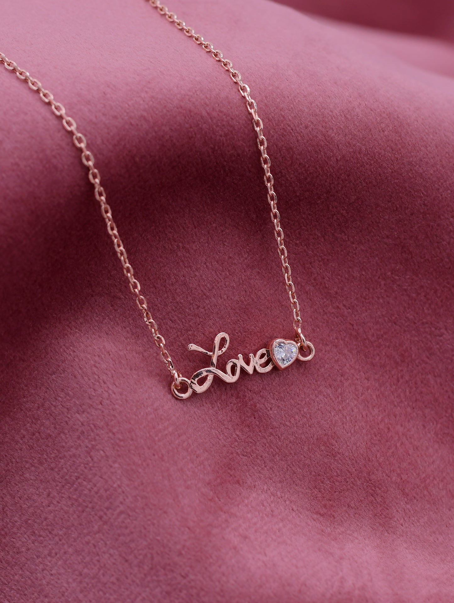 925 Silver Gold Plated Love Letter Pendant