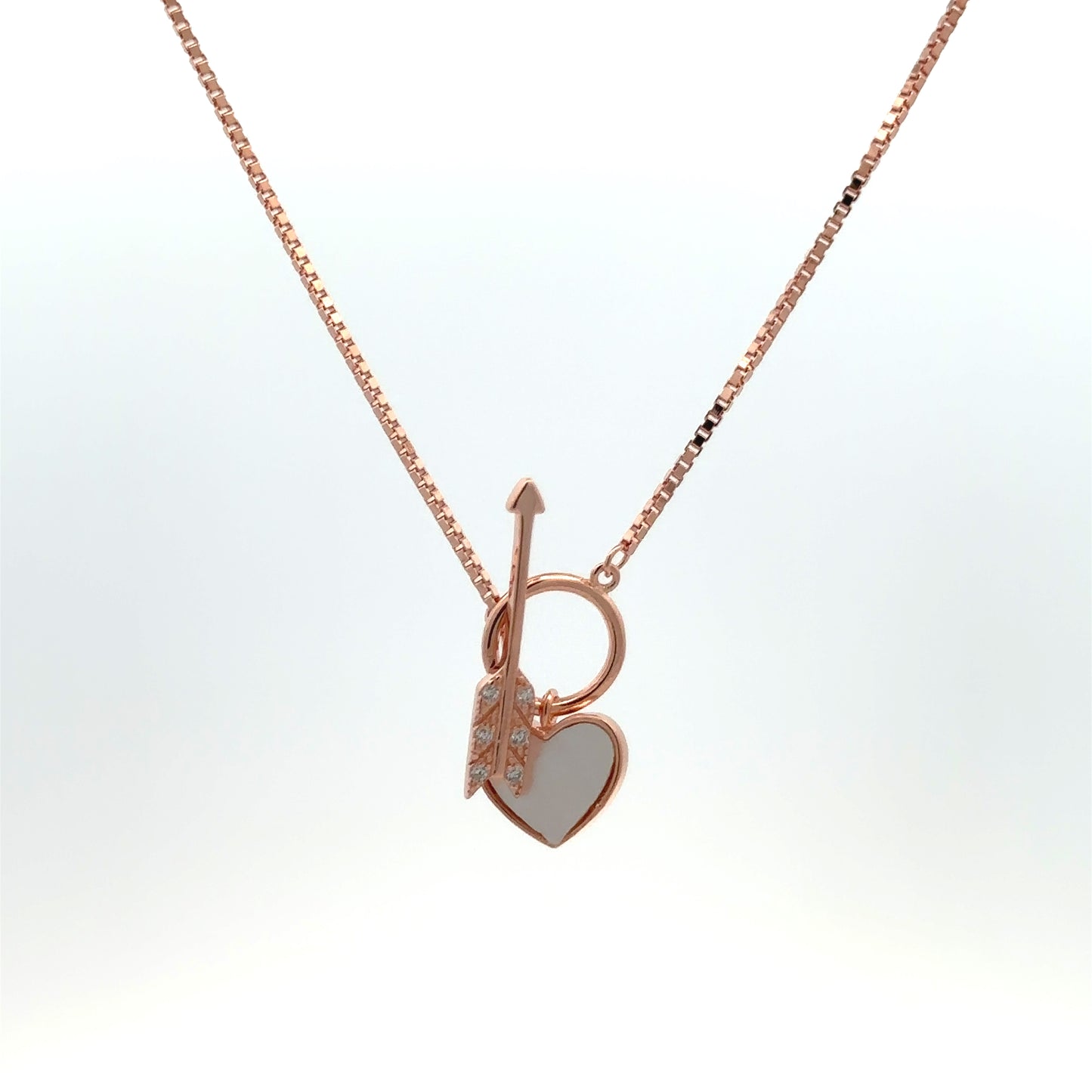 Silver Heart And Arrow Pendant