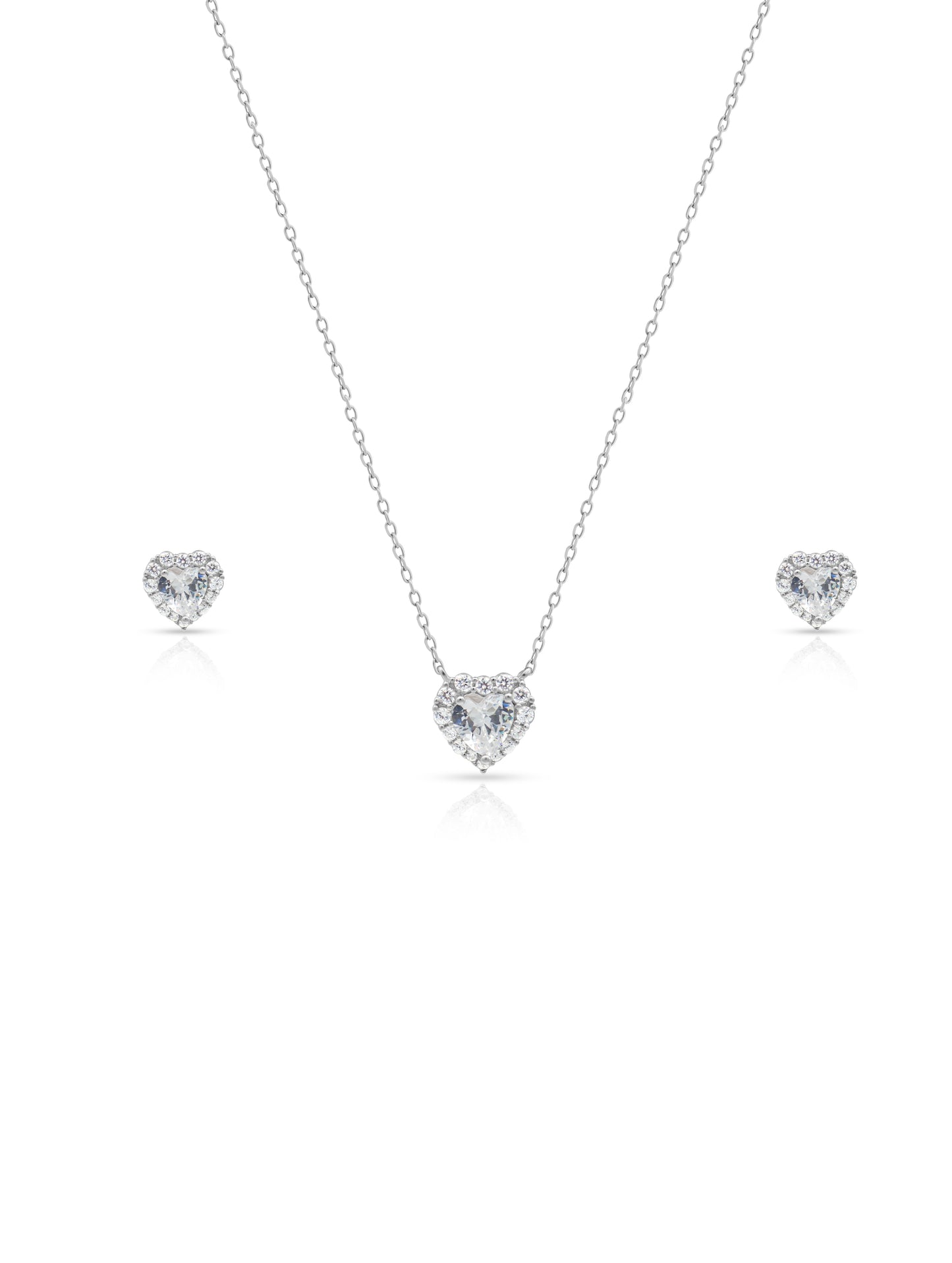 925 Silver Zircon Pendant Set