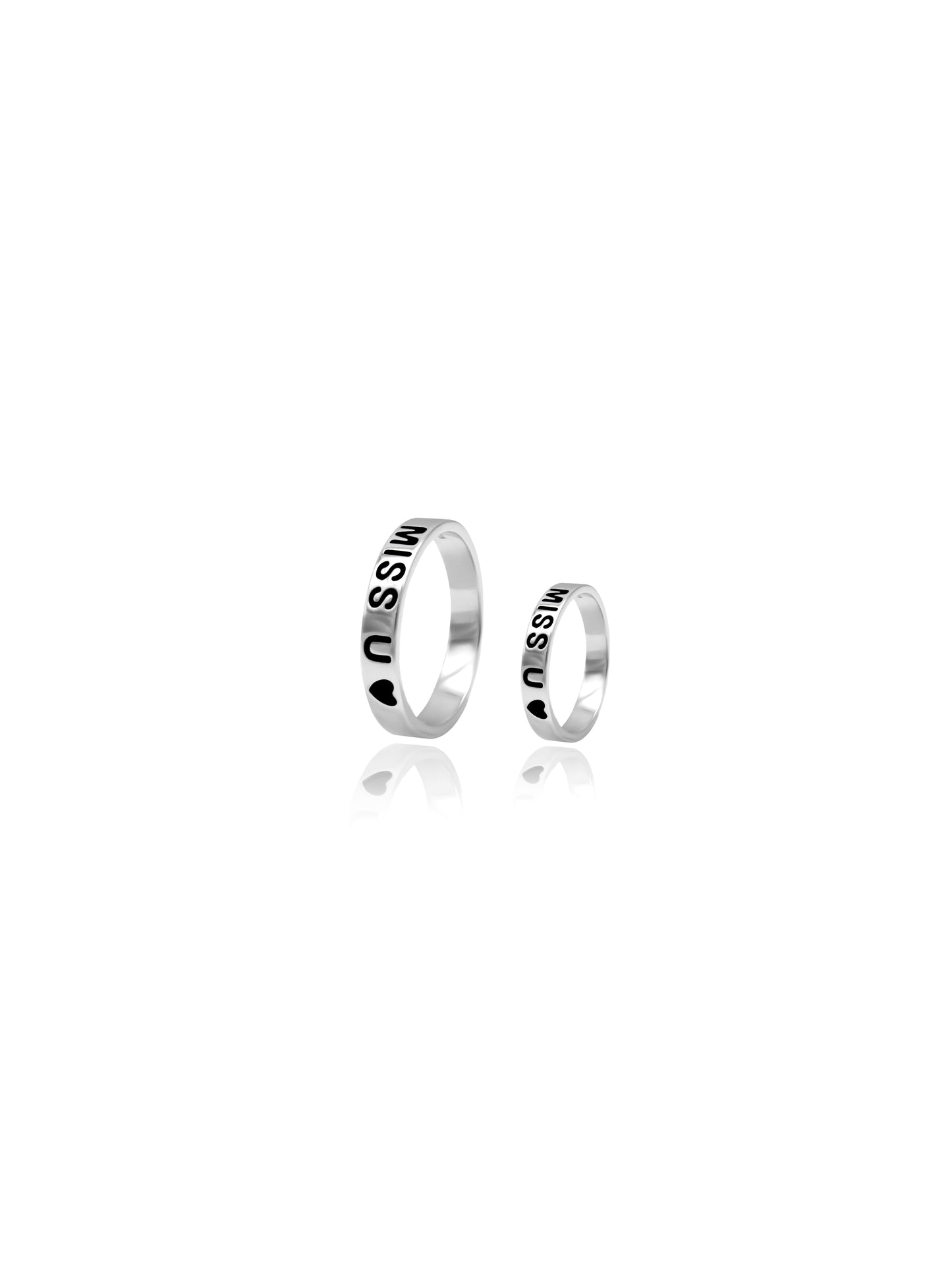 925 Silver Miss You Couple Ring