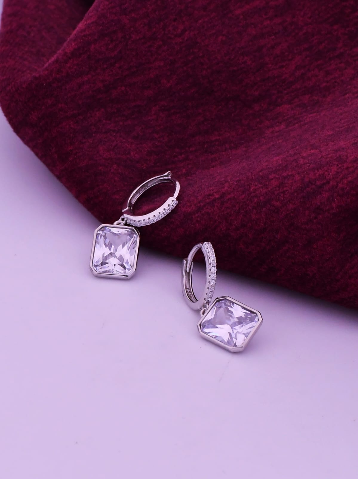 925 Silver Hanging Stone Earrings